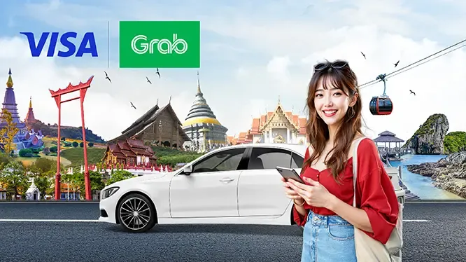 โปรโมชั่นบัตรเครดิต KTC VISA เมื่อใช้บริการเรียกรถกับ Grab 